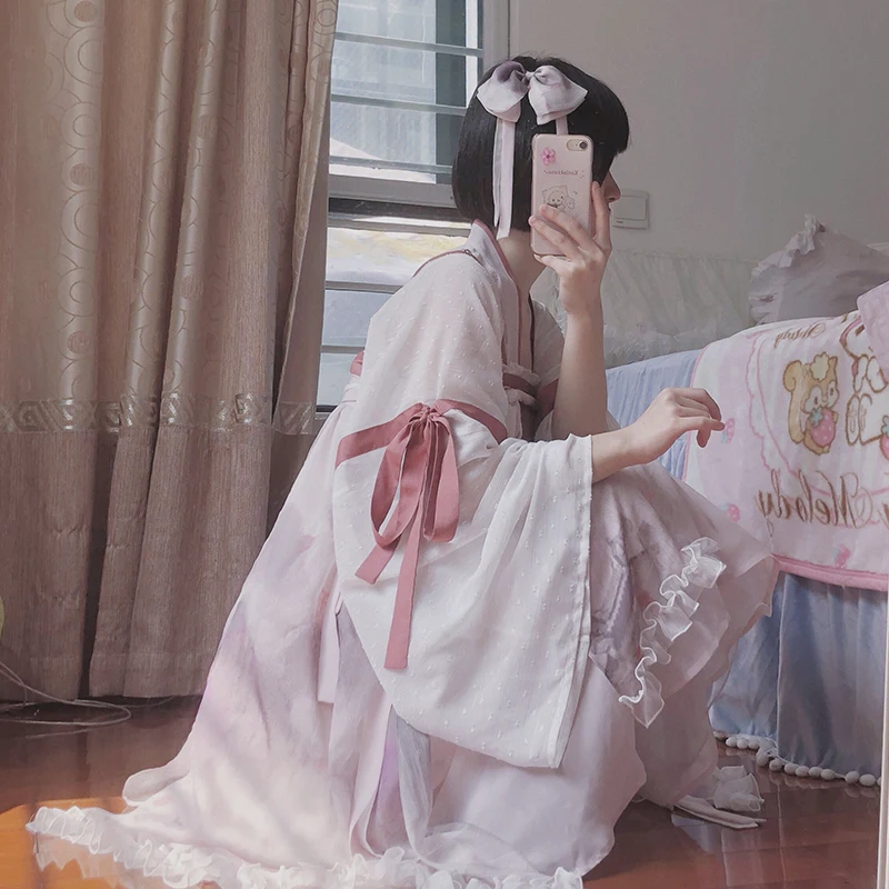 Dolce lolita elegante studente vittoriano stile preppy Hanfu retro set top + gonna kawaii girl loli cos gothic lolita kimono dress