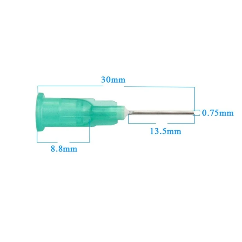 100 قطعة/الفولاذ المقاوم للصدأ برغي بلاستيك الدقة الاستغناء شقة إبرة 14g ، 15G ، 16G ، 18G ، 20G ، 21G ، 22G ، 23G ، 0.5 Inch طول ،