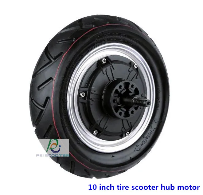 10inch 10 inch tyre BLDC brushless gearless power scooter wheel hub motor with disc brake phub-10SD