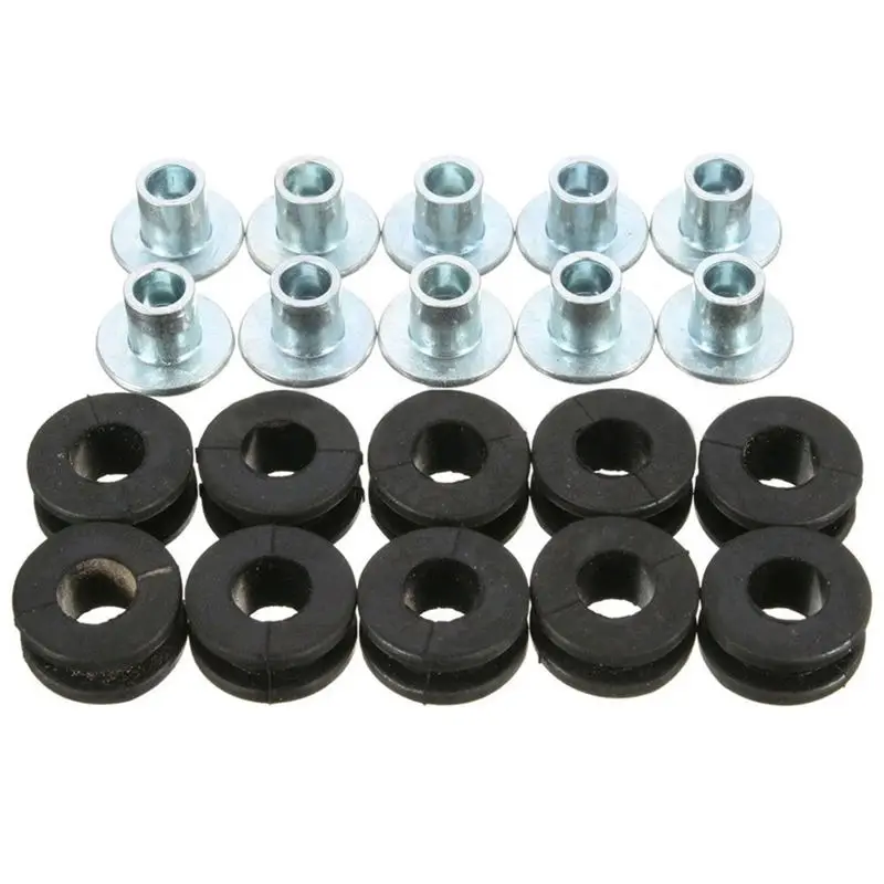 NEW-10pcs Motorcycle Rubber Grommets For Honda For Yamaha For Suzuki For Kawasaki Fairings