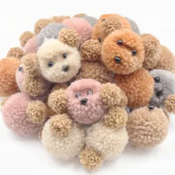 5-15Pcs/Pack Cute Plush Bear Miniature Landscape Ornament Animal Model DIY Hairpin Clothing Bag Handicraft Decoration Materials