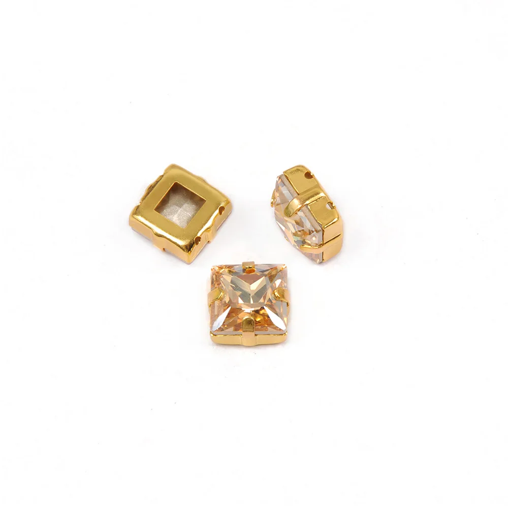 YANRUO 4428 4447 Platz Kupfer K9 Leeren Klaue Einstellungen für Phantasie Steine Silber Gold Fest Set Sockel – Detail 3