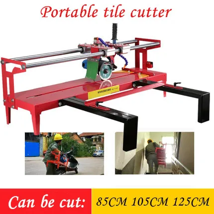 Portable tile cutter with laser accurate cutting