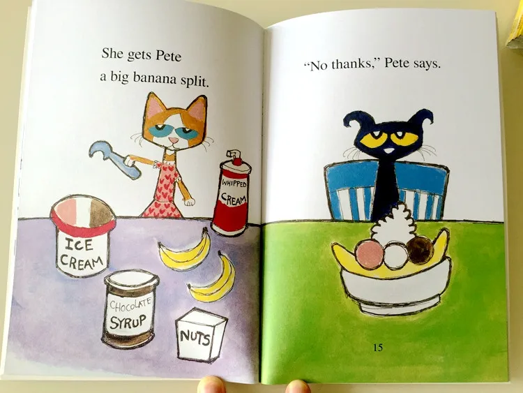 6เล่ม/ชุด I Can Read ภาพเด็กหนังสือเด็ก Pete The Cat ที่มีชื่อเสียง Story ภาษาอังกฤษหนังสือเด็ก eary การศึกษา