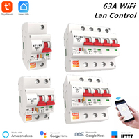 Tuya Smart Circuit Breaker 63A 1P/2P/3P/4P WiFi Smart Circuit Breaker Automatic Switch Overload Short Circuit Protection Alexa