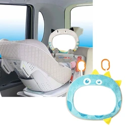 Durable Baby In-sight Car Mirror Soft Cartoon Pattern Baby Play Crash Tested Entertaining Fun Gifts for Toddler Boy Girl