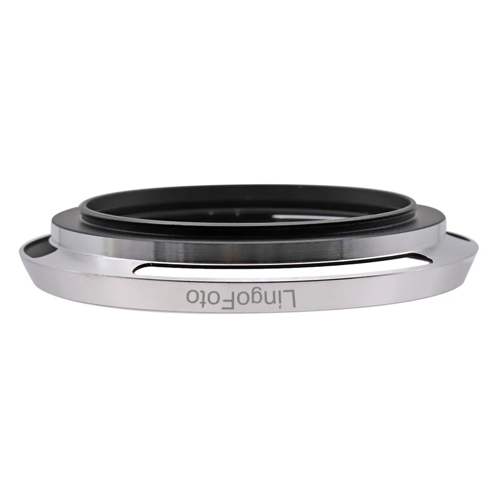 Universal Metal Screw-in Vented Short Lens Hood Silver 62 / 67 mm camera photography accessory