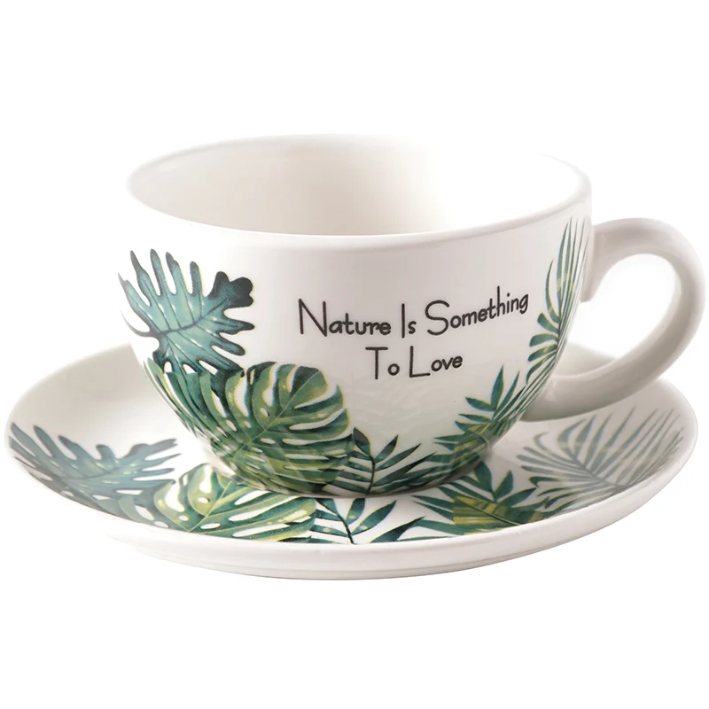 Imagem -04 - Nordic Cerâmica Xícara de Café e Pires Conjuntos Cappuccino Latte Caneca Tazas Tarde Chá Festa Home Drinkware Presentes Decoração