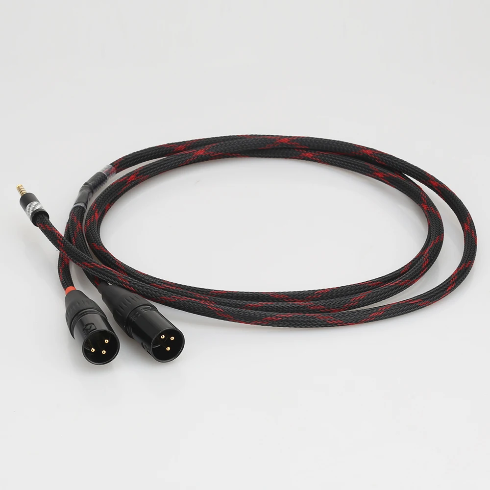 HIFI równowagi 4.4mm do 2 XLR męski 3 Pin kabel Audio 4.4mm wyważone na 2 RCA zmodernizowany kabel dla pha2a wm1a 1z zx300a DAC AMP