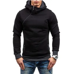 MRMT 2024 Brand Men's Hoodies Sweatshirts New Slim Pullover Men's Hoody Sweatshirt for Male Diagonal Zipper Man Hood Sweatshirt