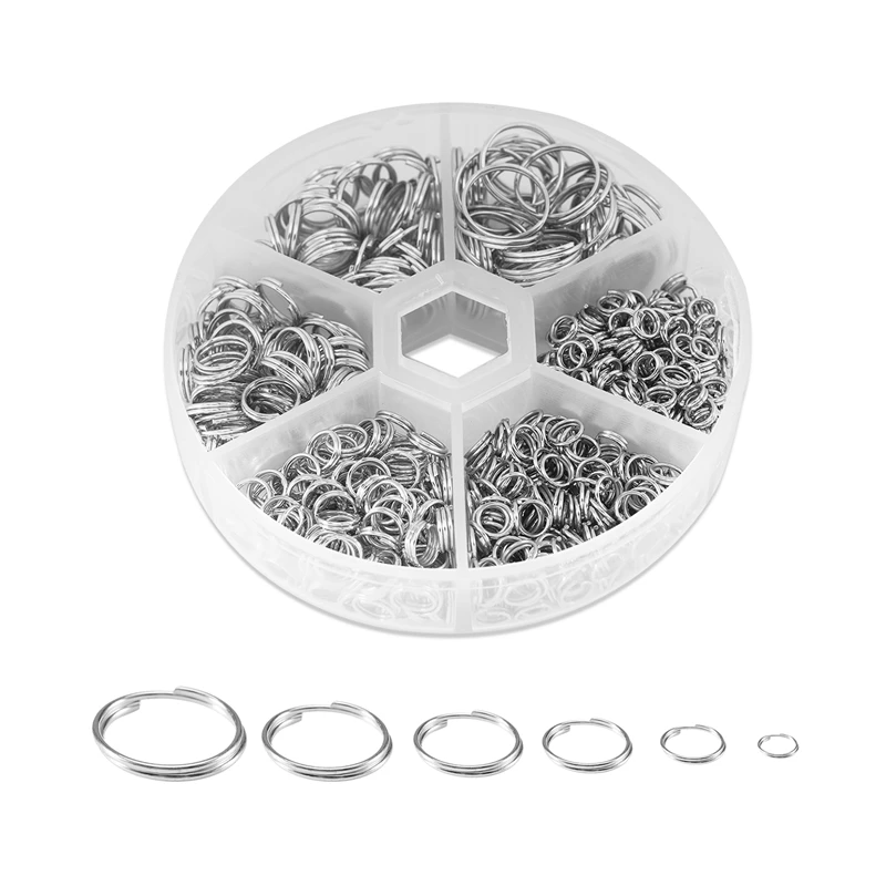 690 pcs Iron Double Ring Jump Ring Dia 4/5/6/8/10/12mm Gold/Silver DIY Pendant Jewelry Making  Connection Ring