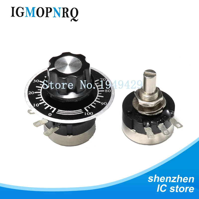 1SET = 3PCS RV24YN20S 1K ~ 1M ohm Single Turn Carbon Film Rotary Taper Potentiometer with A03 knob with dials