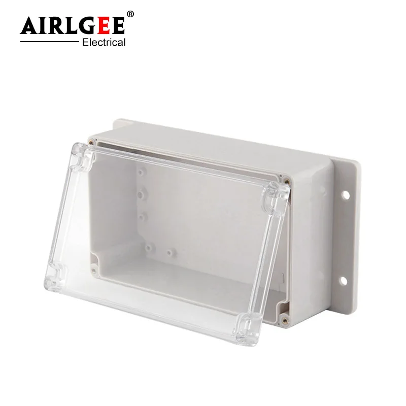 200 * 120 * 75mm PC transparent plastic waterproof junction box wall-mounted outdoor electrical engineering panel box ip65