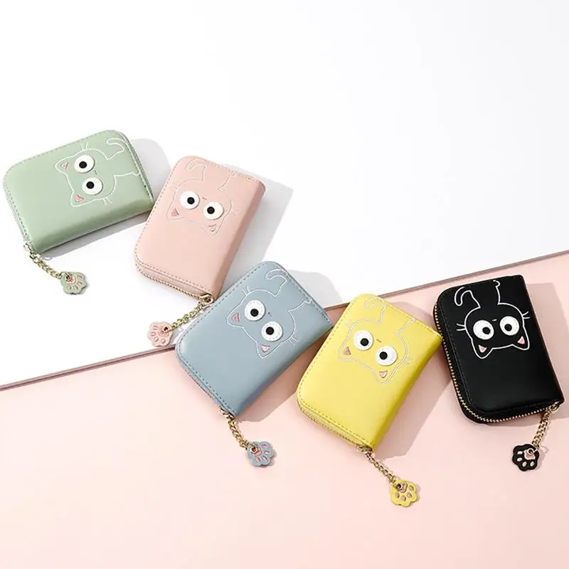 

Cute PU Leather Function Card Case Business Card Holder Women Credit Passport Card Bag ID Passport Card Wallet