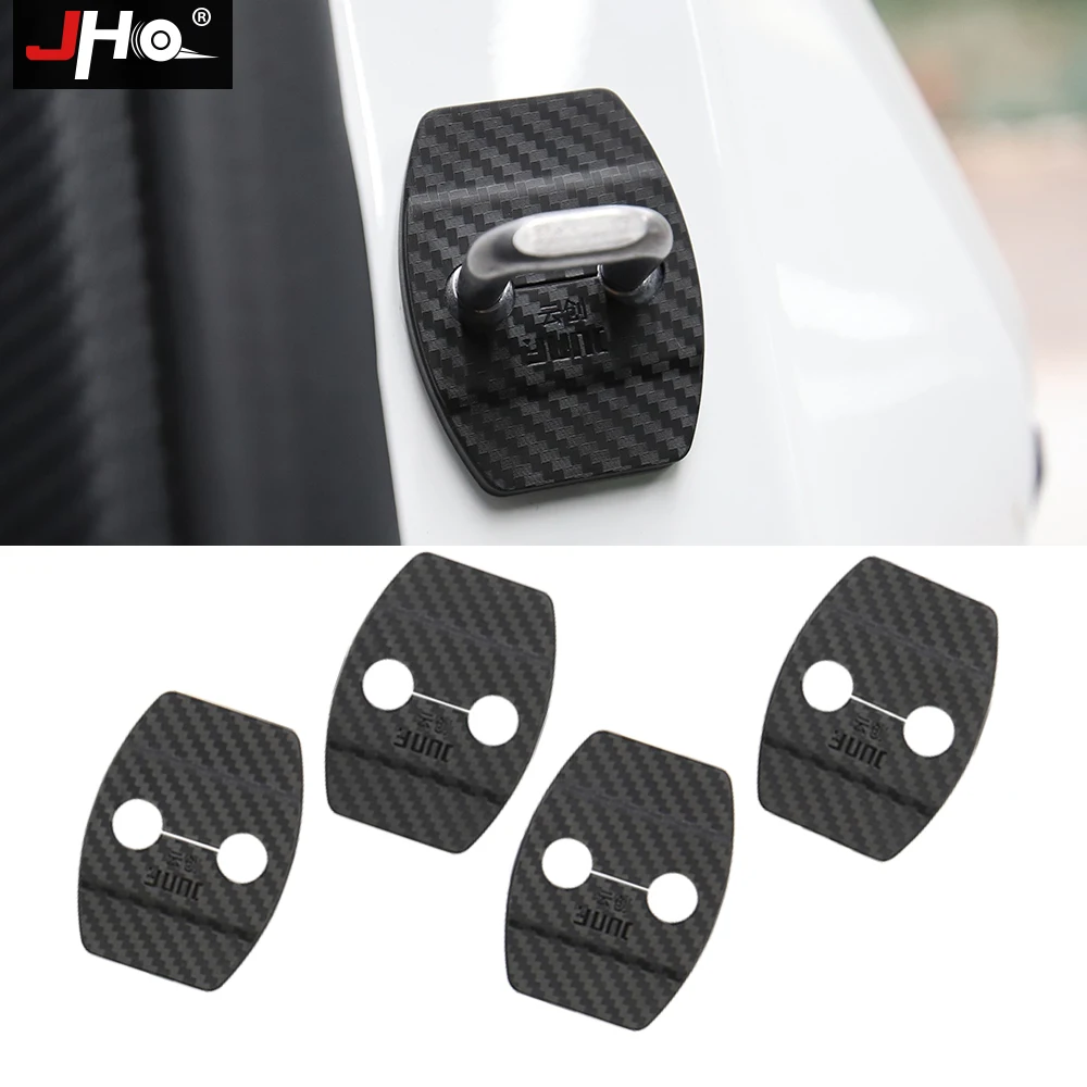 

JHO Black Door Lock Protective Cover Cap+Limiter Kit For Ford Explorer 2020 2021 Base XLT Limited Platinum Car Accessories