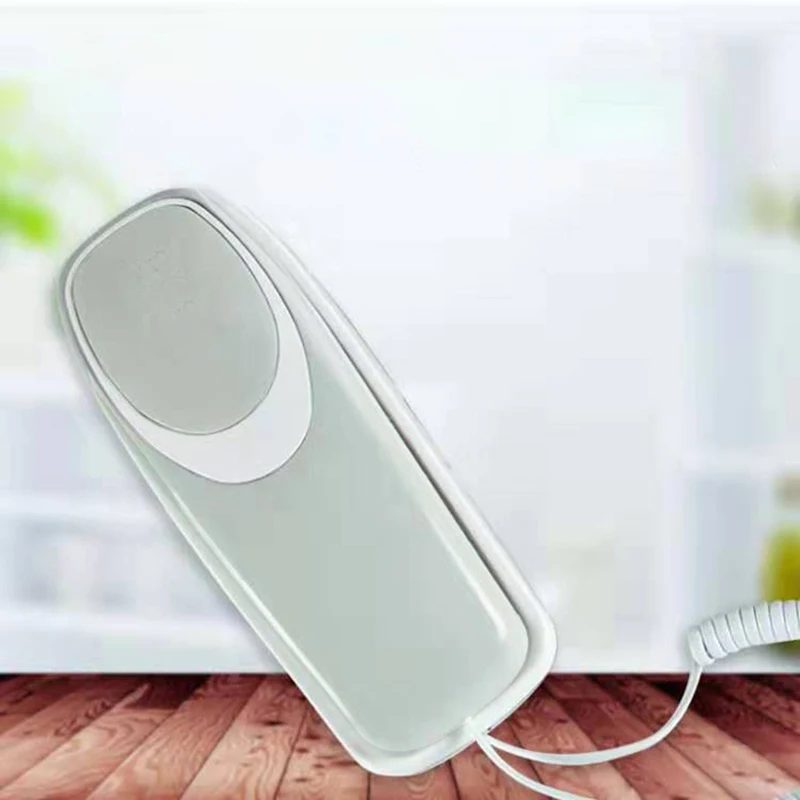 Mini Desktop Corded Landline Phone Fixed Telephone Wall Mountable Mute/Pause/Redial Functions For Home Hotel Office Bank