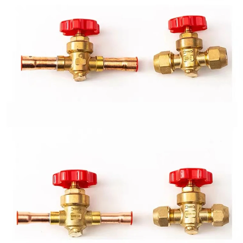 Diaphragm Split Valve Air Conditioning Cold Storage Refrigerationing Manual Valve Ccrew Solder Copper Pipe Straight Fittings