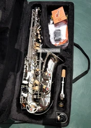 High Quality Classic Mark VIModel Alto Eb Tune Saxophone Nickel Plated E Flat Sax With Case Mouthpiece Reeds Straps Professional