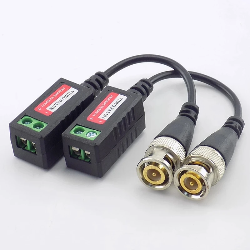 10 coppie ricetrasmettitori passivi Balun Video CCTV intrecciato ad alta definizione BNC Balun UTP Balun BNC Cat5 Video Balun per HD AHD TVI CIV Cam