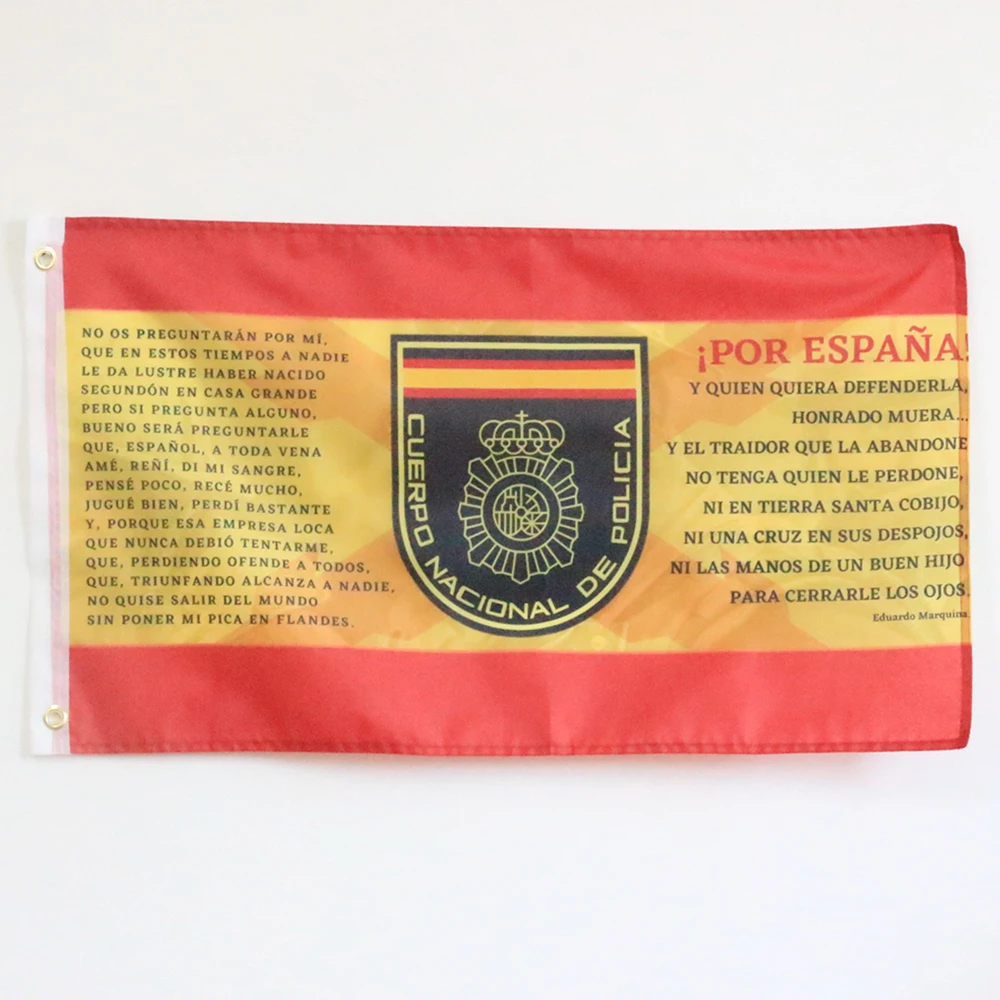 Flag Of Spain With Cross Of Burgundy Spanish Empire Cruz De San Andres With About Spain And The National Police Shield