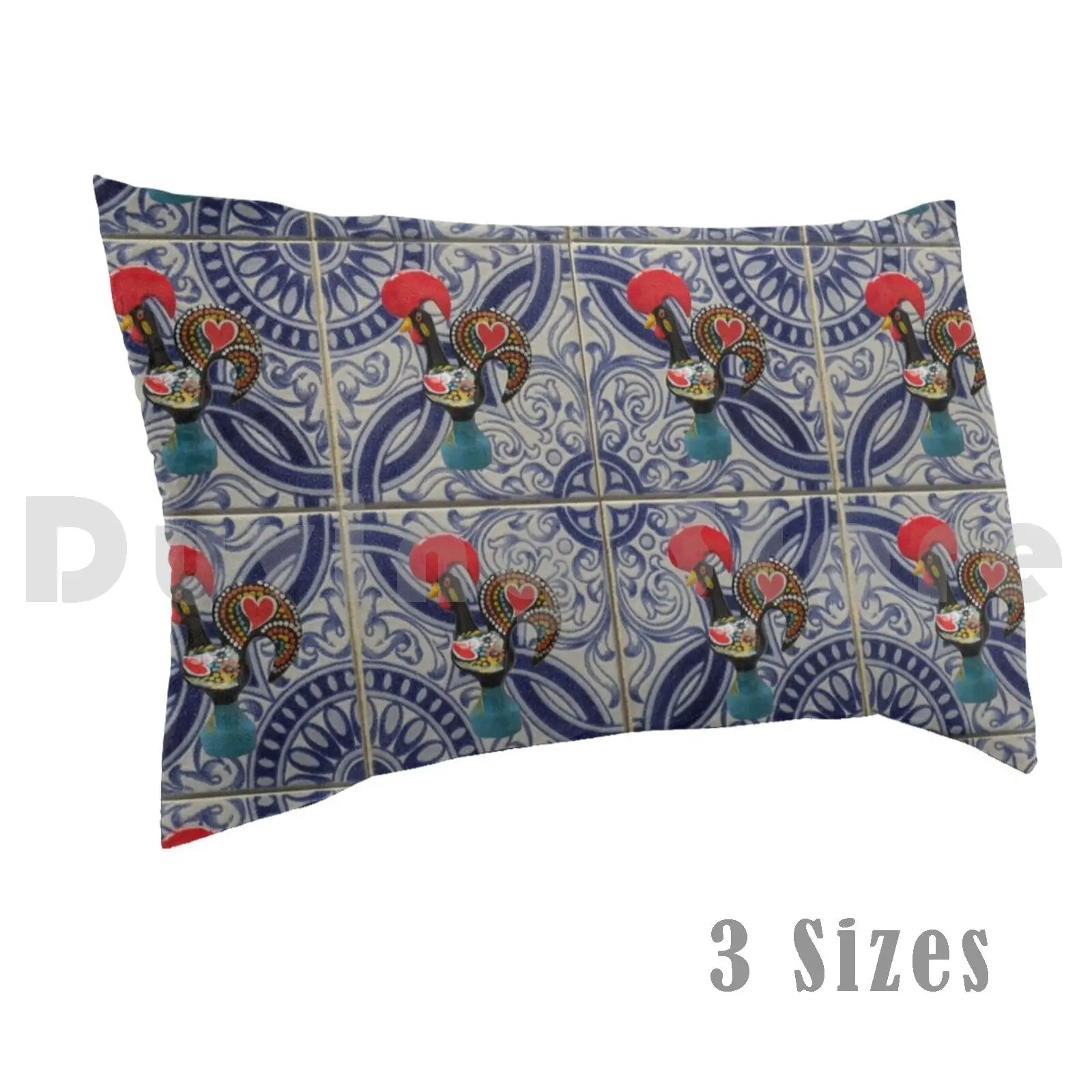 Arte de Portugal, Galo De Barcelos Fronha impressa 50x75 Portugal português Azores Azorean Madeira Galo