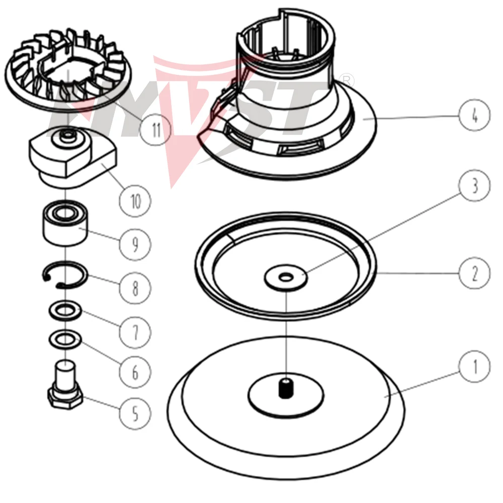 Hyvst Backing Pad with Shim and Brake Seal for Car Random Orbital Sander Machine Multi-function Variable Speed Corded Sander