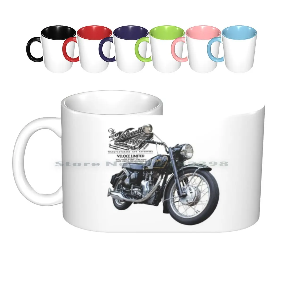 Velocette Super Venom 1961 499cc Ceramic Mugs Coffee Cups Milk Tea Mug Velocette Motorcycle Moto Motorbike Vintage 1961 Super