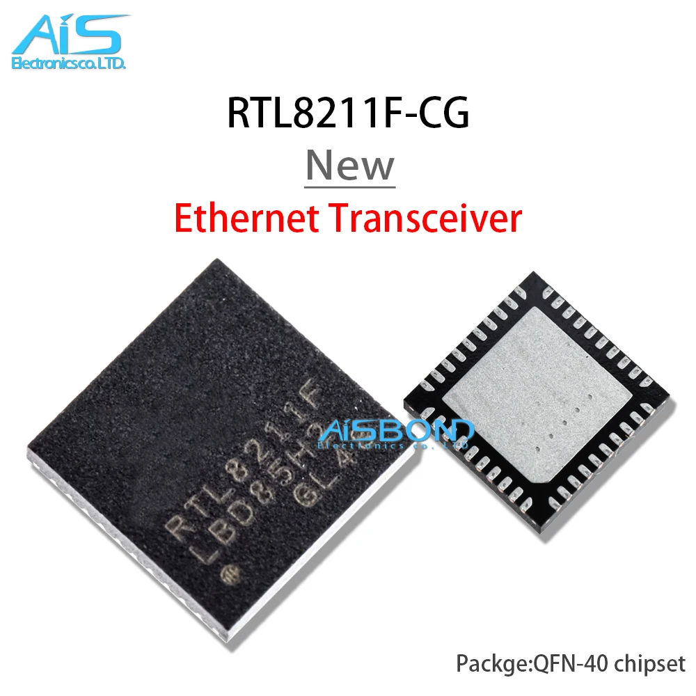 

2Pcs/Lot New RTL8211F RTL8211F-CG QFN-40 Ethernet Transceiver IC