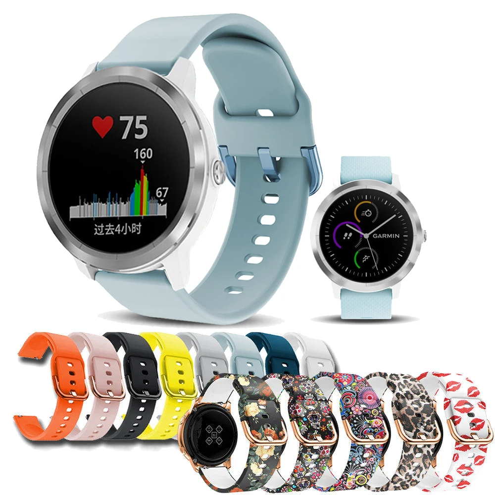 20mm Band Silicone Strap for Garmin Vivoactive 3 / vivoactive 3 music Smart Wristband bracelet For Garmin vivomove HR / 245 645
