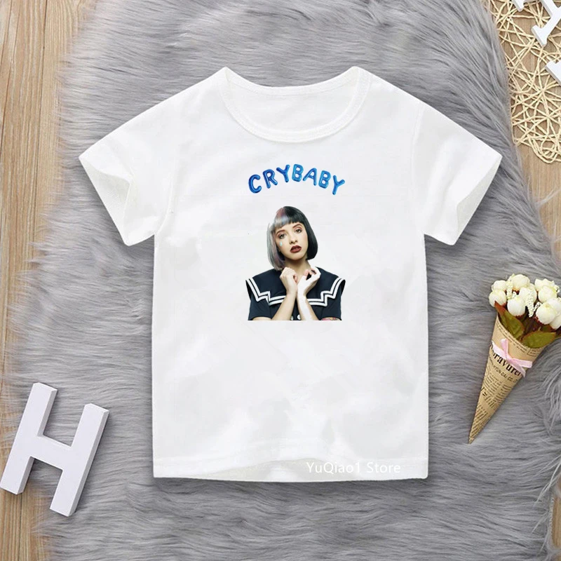 

Fashion Melanie Martinez Cry Baby T Shirt Children Kpop Tshirt Summer Girl T-Shirt White Tops Tees Kids Clothes Streetwear