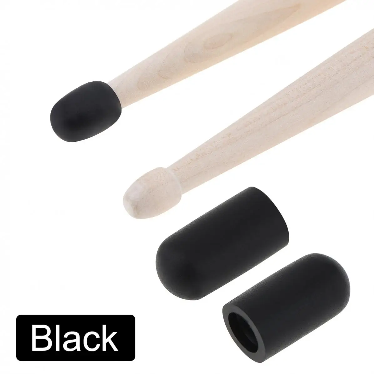 10Pcs Silicone Tambor Vara Mangas Stick Cabeça Protetora Mudo Tampa Cap para Jazz Snare Eletrônico Dumb Drum Exercício Drumstick