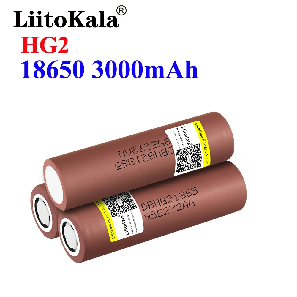 LiitoKala Lii-HG2 3000mah 18650 akumulator moc baterii wysokiej rozładowania 30A + pudełko