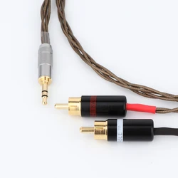 Nordost ODIN 99.998% 50 mikro posrebrzanych 3.5mm Stereo do 2 RCA męski przewód AUX 3.5mm do podwójnego RCA kabel Audio eeprzedłużany