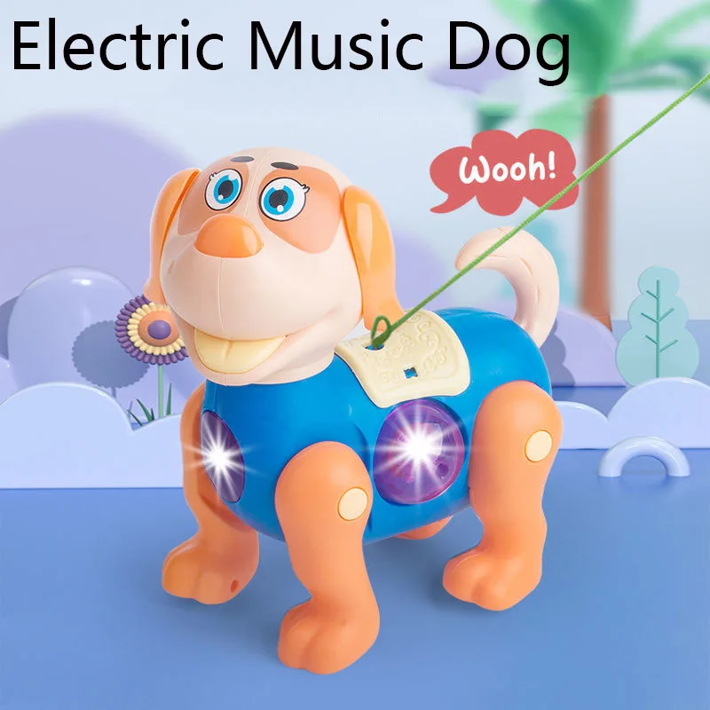 Robot électronique pour animaux de compagnie, jouets éducatifs pour enfants, lumière musicale, marche, chiot, secoueur électrique, cadeaux d'anniversaire