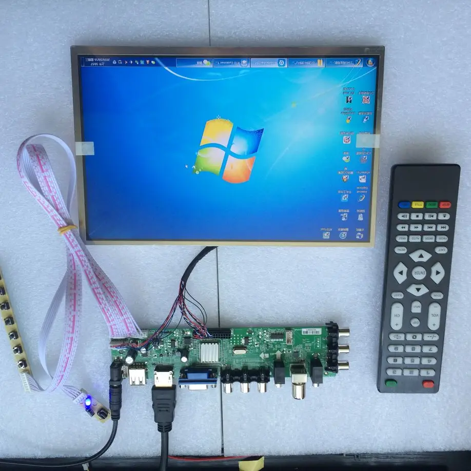 Imagem -05 - Kit para Hsd160phw1-b00 A00 1366x768 tv Lvds Usb Hdmi Sinal Remoto Dvb-t Dvb Vga av Led Controlador Placa Digital Wled 16