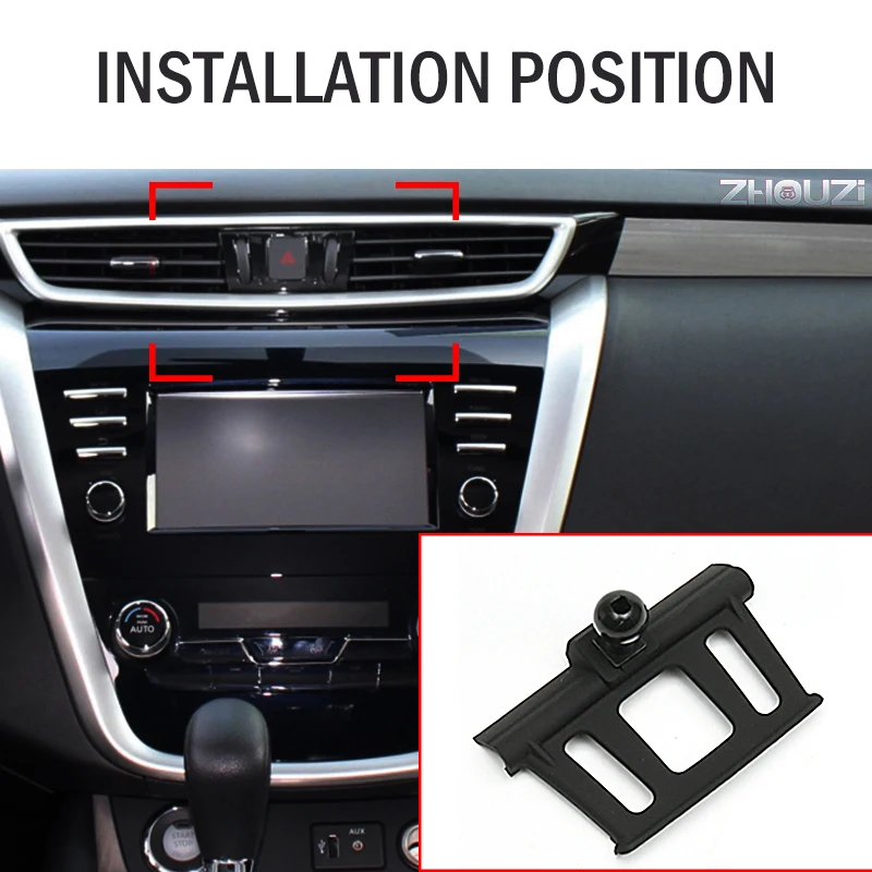 Car Mobile Phone Holder Special Mounts Stand GPS Gravity Navigation Bracket For Nissan Murano Z52 2015-2021 Car Accessories