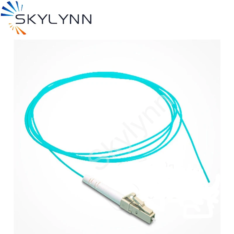 Low Loss 50 PCS LC/UPC MM OM3 50/125 0.9mm Cable 1.5 Meter Aqua LSZH Jacket Fiber Optic Pigtails For Splicing