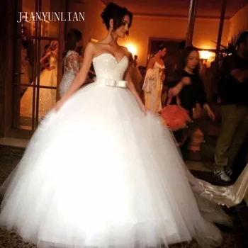 ที่กําหนดเองใหม่พรหมชุดที่รักแขนกุดT Ulleเจ้าสาวชุดแต่งงานชุดเจ้าสาวขนาดบวก