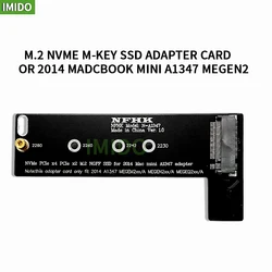 M key NVMe M2 SSD para aplicar Mac Mini 2014 A1347 MEGEN2 MEGEM2 MEGEQ2 adaptador PCI express NGFF 760P 600P riser card