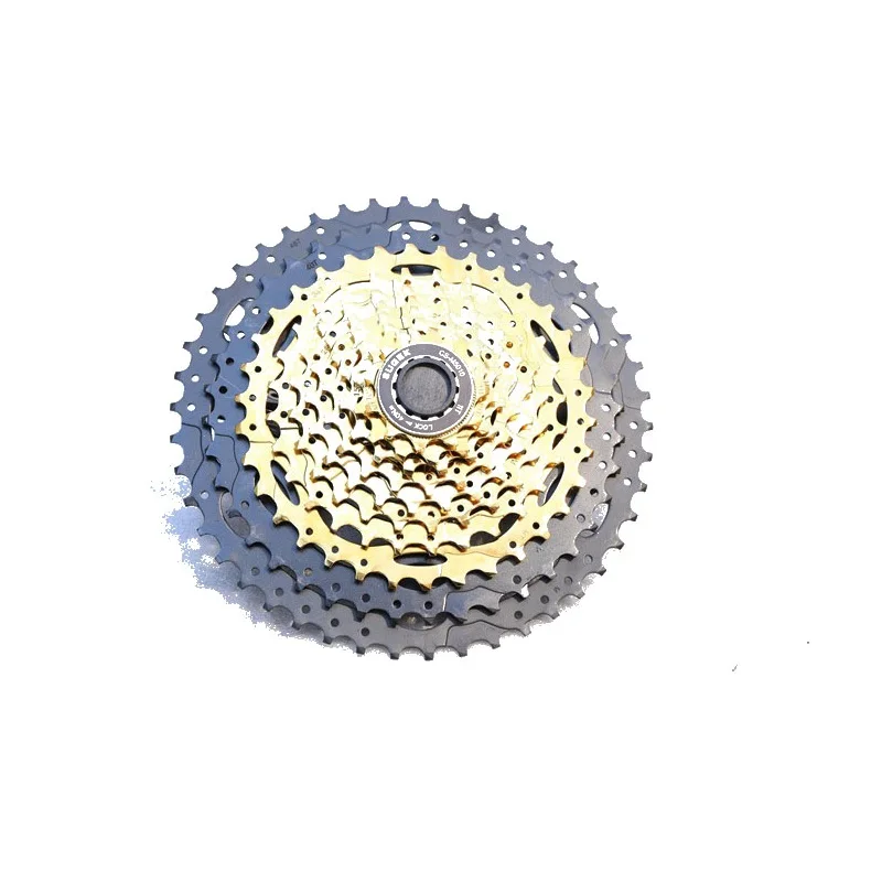 MTB 11-42T 10 Speed Cassette 10s Wide Ratio Mountain Bike Bicycle Black Gold  Cassette Sprockets for Shimano SRAM