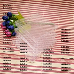 ABB-caja transparente de plástico Pvc para joyería, embalaje de regalo, almacenamiento de exhibición, bricolaje, 50 Uds.