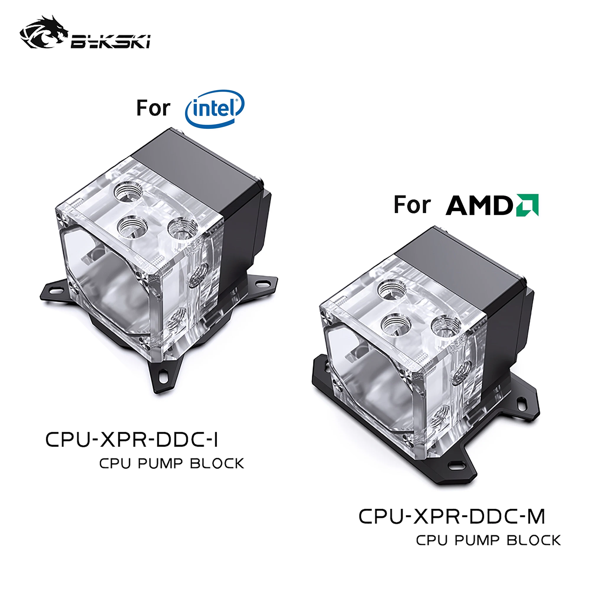 BYKSKI CPU Block Pump Reservoir Combo , CPU-XPR-DDC-I M Integrated AIO PWM Pump Water cooler For INTEL 115X 2011 , AMD AM3 AM4