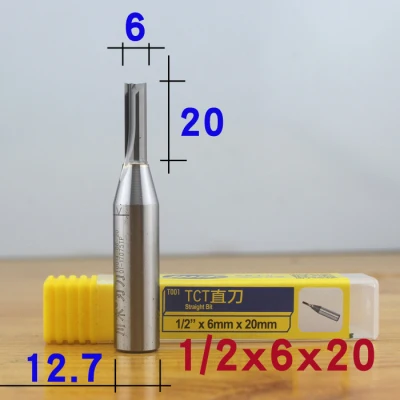 4mm-8mm Chuanmu TCT Double Edge Straight Knife Special for MDF 1/2 Shank（12.7mm） Trimming Machine