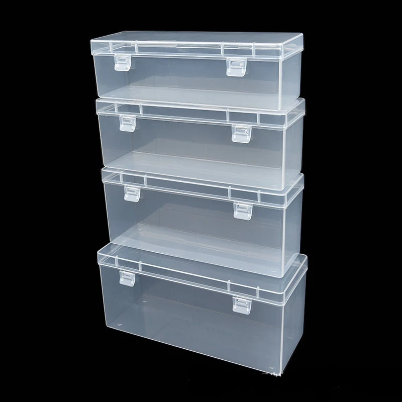 5 PCS long Plastic Dustproof Waterproof Box for  Electrical hardware Accessories Organizer transparent