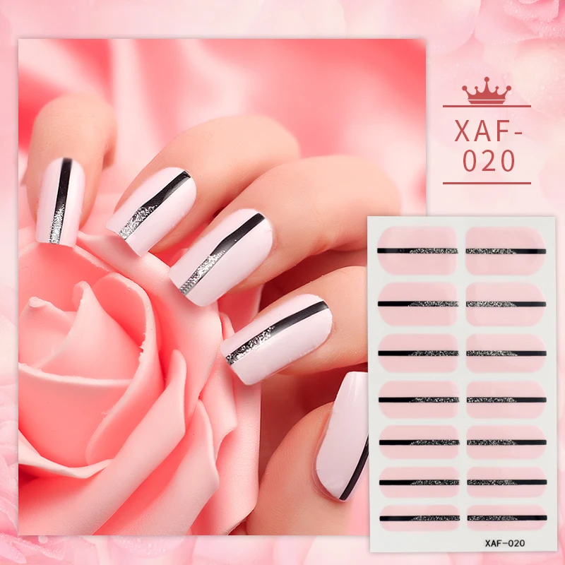 

Full Wraps Nail Polish Stickers,DIY Self-Adhesive Nail Art Decals Strips Manicure Kit for Women Girls