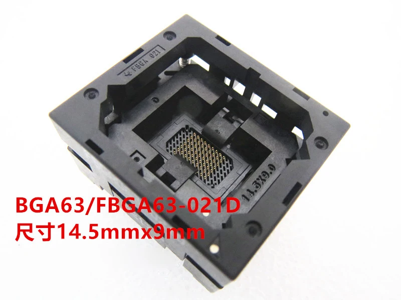 Opentop FBGA063-021D BGA63 14.5*9mm IC Burning seat Adapter Test seat test Socket banco prova in magazzino