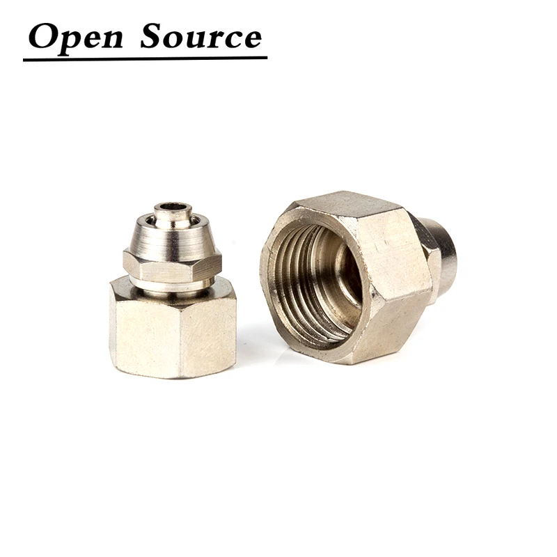 1PCS Internal Thread Straight Through Copper Material Pneumatic Screw PCF Quick Connectors Fitting Gas Hose One Touch Push Into