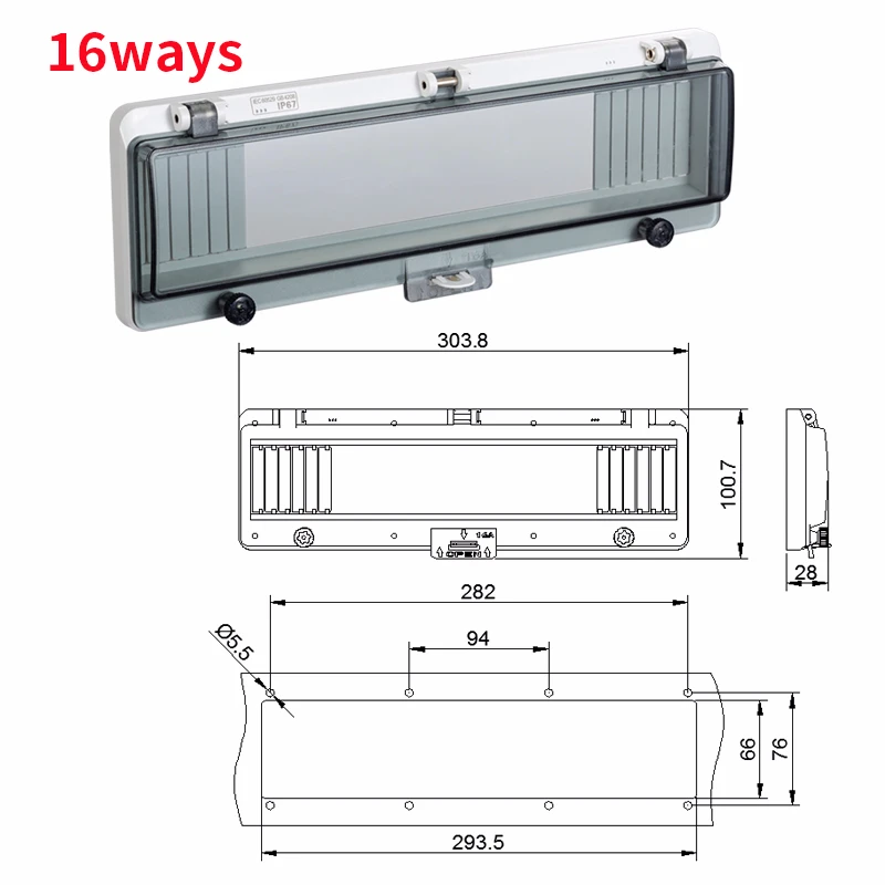 Stroomonderbreker Transparante Waterdichte Doos Venster Verdeelkast Beschermen Venster Cover Monitor Observatie Raam Schakelaar Ip67