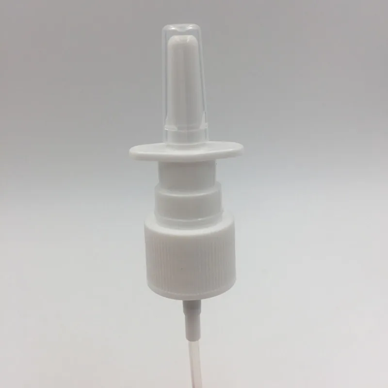 100pcs/lot Medical Plastic Fine Mist Nasal Spray Pumps Nose Sprayer Pump White Nasal Sprayer Pump 18/410