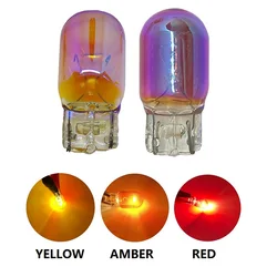 1PCS T20 7440 7443 Yellow Amber Red 1156 P21W PY21W Turn Signal Parking 1157 BAY15D Reverse Backup Lights Car Halogen Side Light